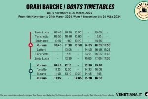 Venecia: Murano, Burano y Torcello: tour con paradas libres en barco turístico