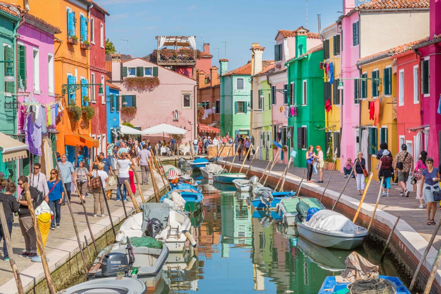 Venedig - vattentaxi Tur med vattentaxi till Murano, Burano och ön Torcello