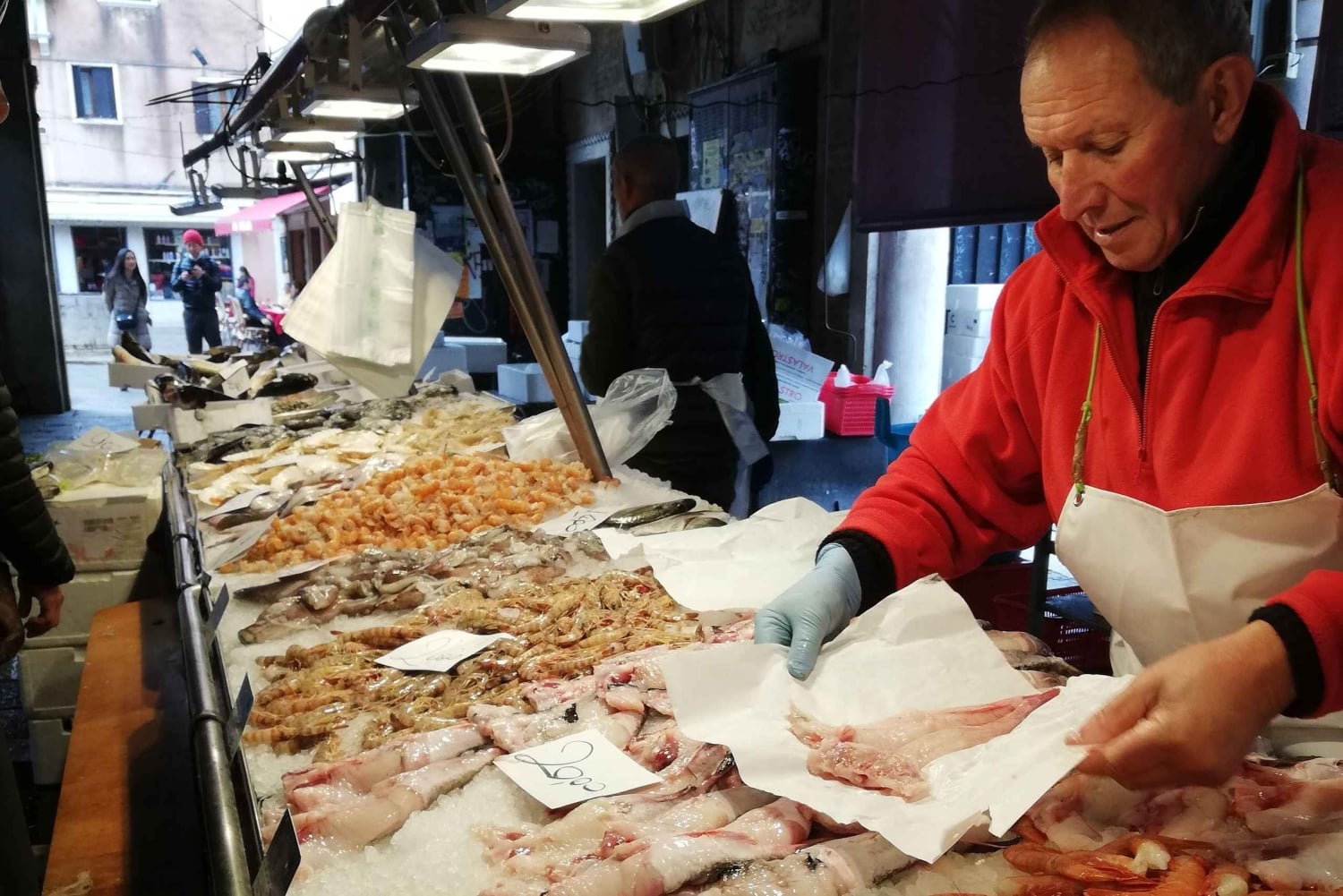 Venetië: Rialtomarkt en kookles met zeevruchten op Murano