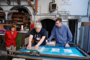 Veneza: Oficina de serigrafia em um ateliê histórico