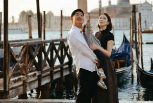 Veneza: sessão de fotos de gôndola contando histórias