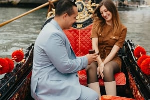 Veneza: sessão de fotos de gôndola contando histórias