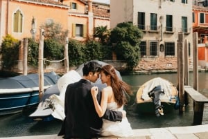 Veneza: sessão de fotos de gôndola contando histórias