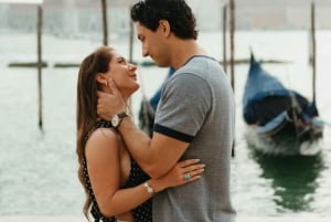 Veneza: sessão de fotos de gôndola contando histórias