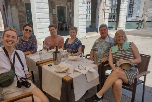 Venezia: Tour a piedi al tramonto con degustazione di vini e prodotti alimentari