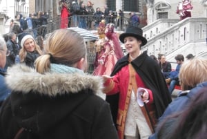 Venedig: Theatralische Walking Carnival Show & Casanovas Geheimnisse