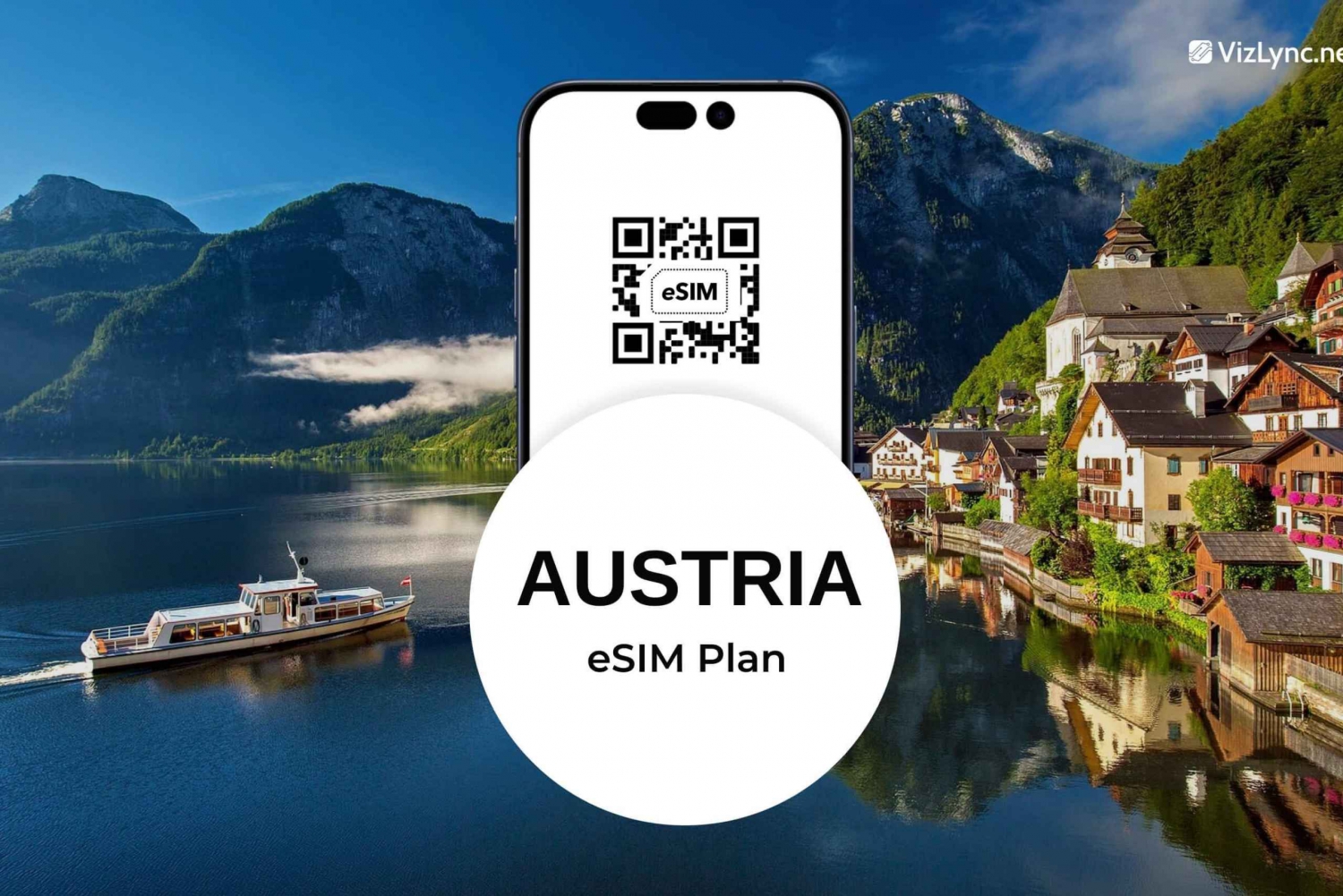Plano eSIM para viagens na Áustria com dados móveis super rápidos