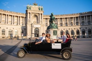 Tour della città di Vienna e pranzo gourmet in un'auto d'epoca classica