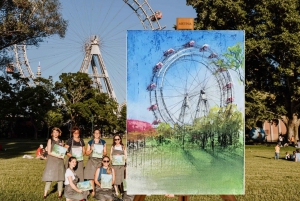 Vienna: Giant Ferris Wheel Painting Class with Local Artist