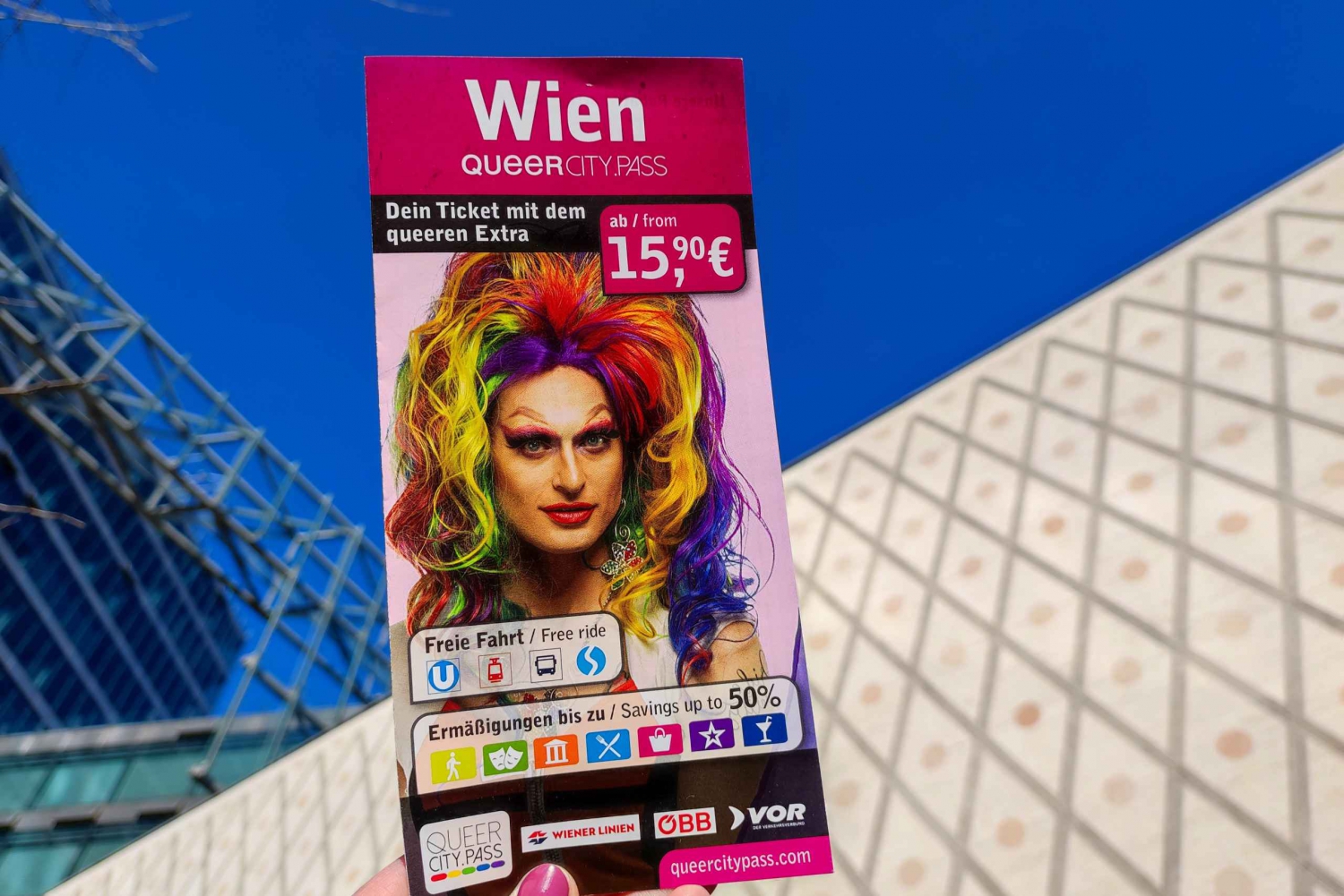 Wien: QueerCityPass med rabatter og offentlig transport