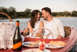 Vienna: Retro Boat Tour on the Danube River with Picnic