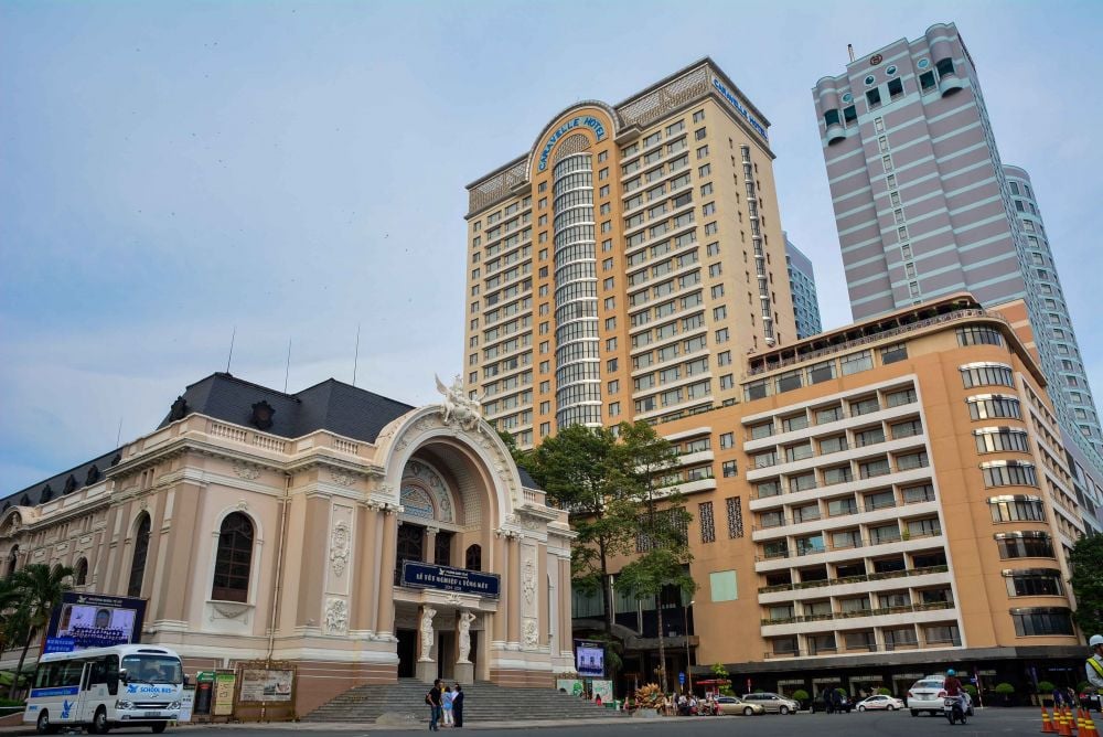 The Caravelle Hotel overlooks the Municipal Theatre