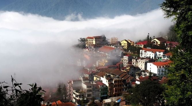 Clouds Covering Sapa Town