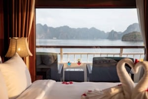 Au départ de Hanoi : Croisière de 2 jours dans la baie de Ha Long/Lan Ha avec cabine privée