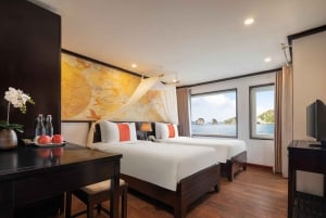 Crociera nella baia di Ha Long 3 giorni e 2 notti con cabina con balcone, grotte e isola