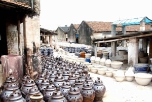 Bat Trang Pottery ancien village par moto