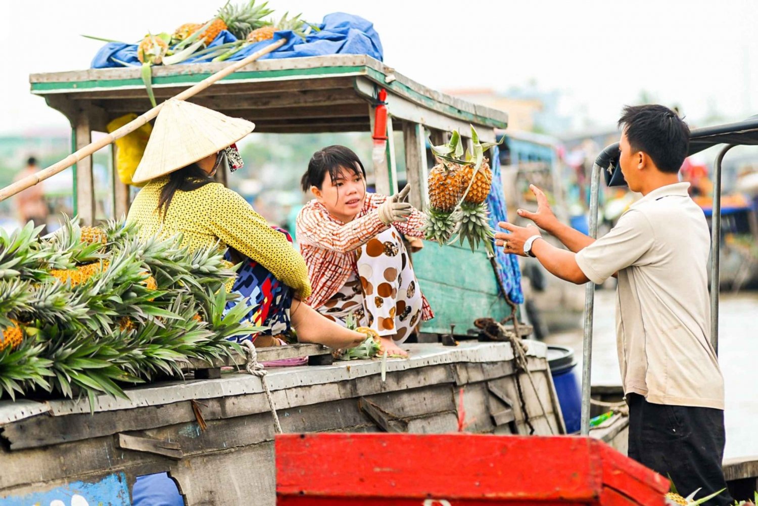 'Cai Rang' flydende marked 2-dages tur med cykling og sejlads