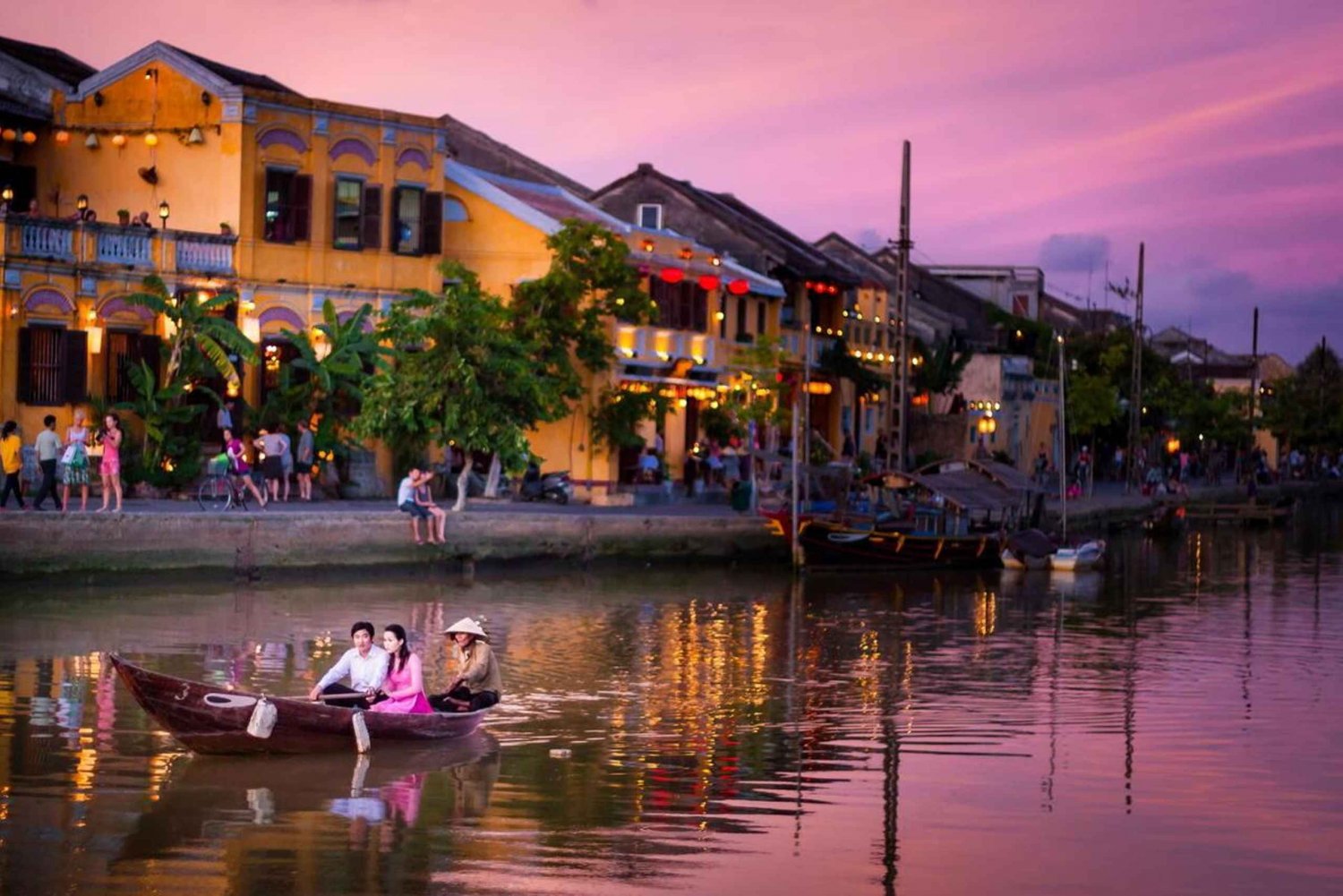 Giungla di cocco & Basket Boat & Città di Hoi An & Rilascio delle Lanterne