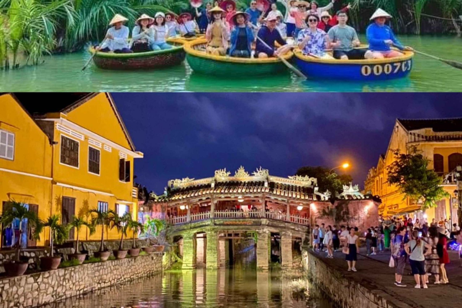 Da Nang/Hoi An: Passeio de barco pela Coconut Village e city tour em Hoi An