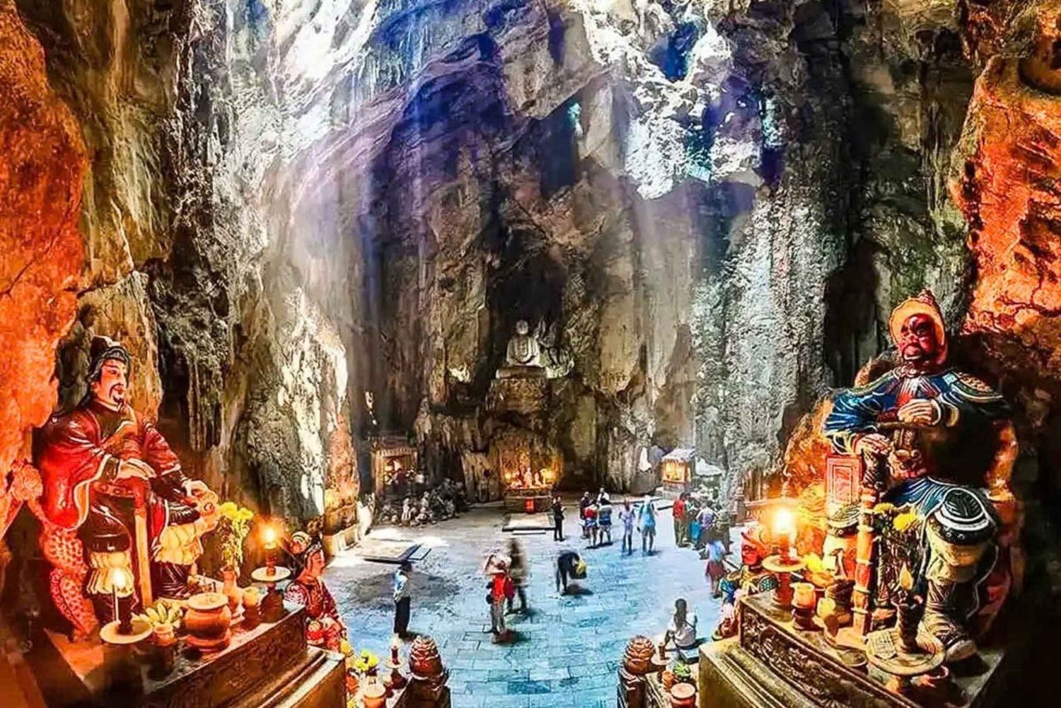 Da Nang: Marble Mountain, Monkey Mountain og Am Phu Cave Tour