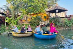 Experience Bamboo Basket Boat on Coconut village w Locals
