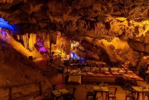 Depuis l'île de Cat Ba : dîner unique dans une grotte et spectacle de DJ