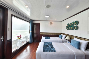 De Hanói: Cruzeiro de 2 dias em Halong Sapphire com cabine com varanda