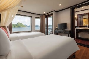 Z Hanoi: 4-dniowy rejs po Ninh Binh i zatoce Halong z balkonem