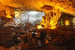 Fra Hanoi: Halong Bay dagstur med grotte, øy og kajakk