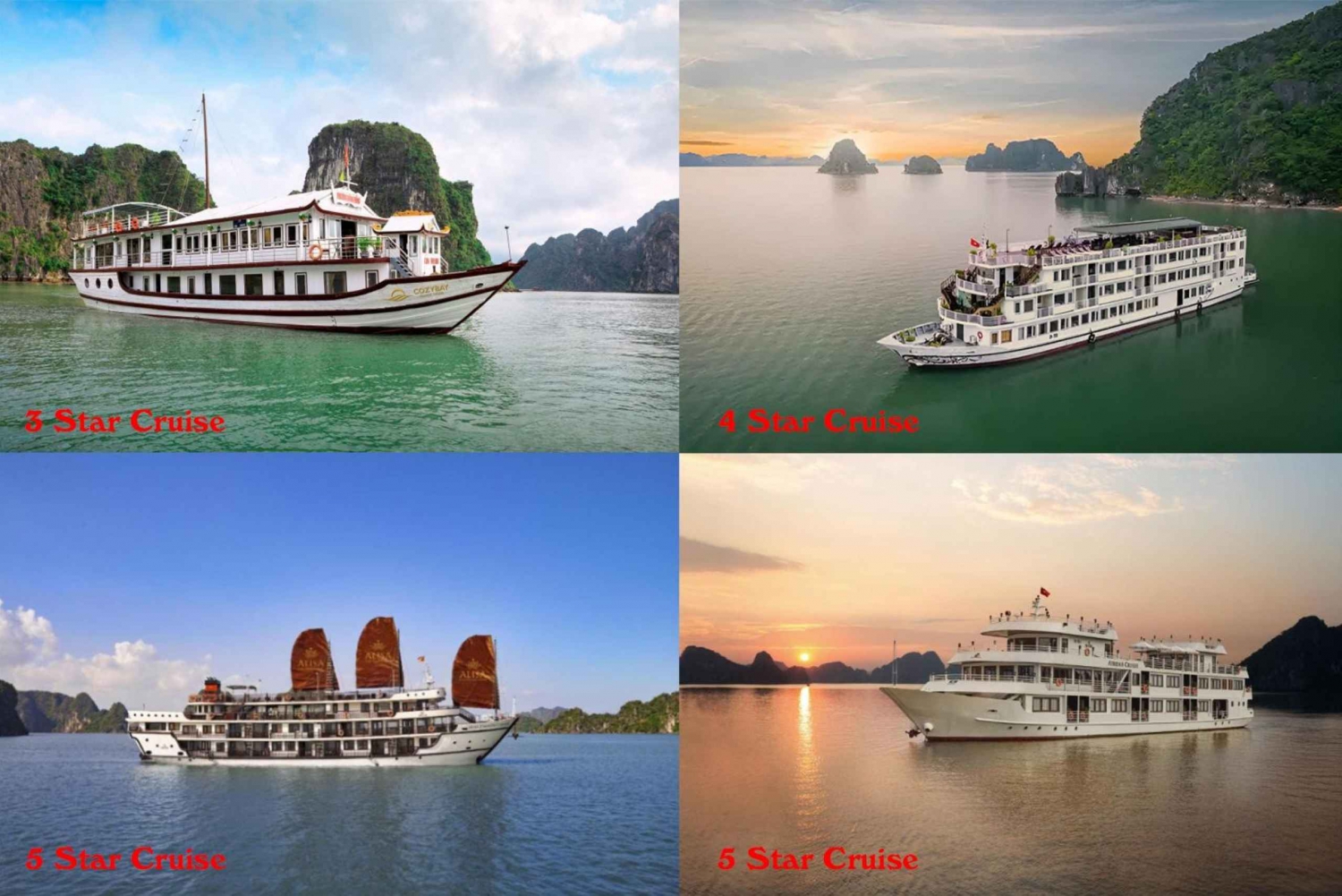 Fra Hanoi: Halong Bay Cruise 2 dage 1 nat med transport