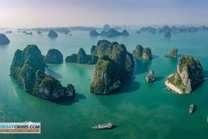 Från Hanoi: Halong Bay Deluxe heldagstur med båt