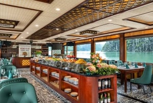 Desde Hanói: Crucero de lujo de un día por la bahía de Ha Long con almuerzo buffet