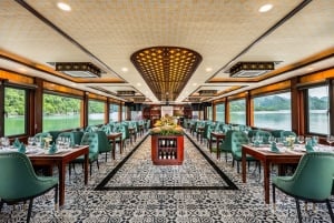 Desde Hanói: Crucero de lujo de un día por la bahía de Ha Long con almuerzo buffet