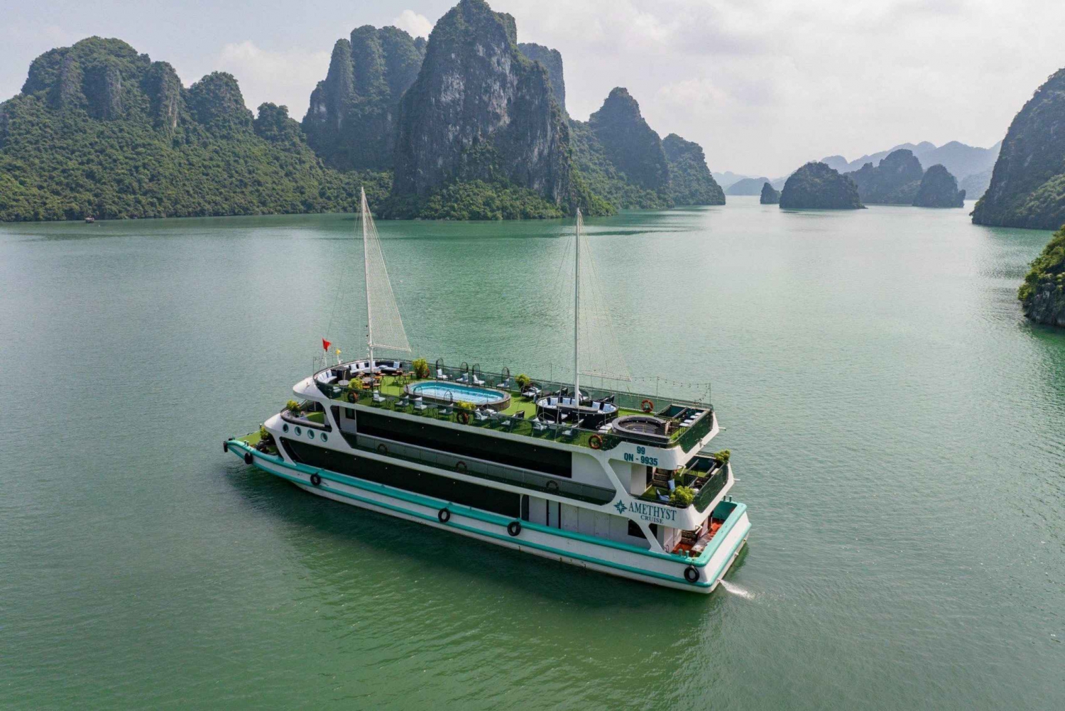 Luxury Halong Full Day Tour With Amethyst Cruise,Cave,Titop