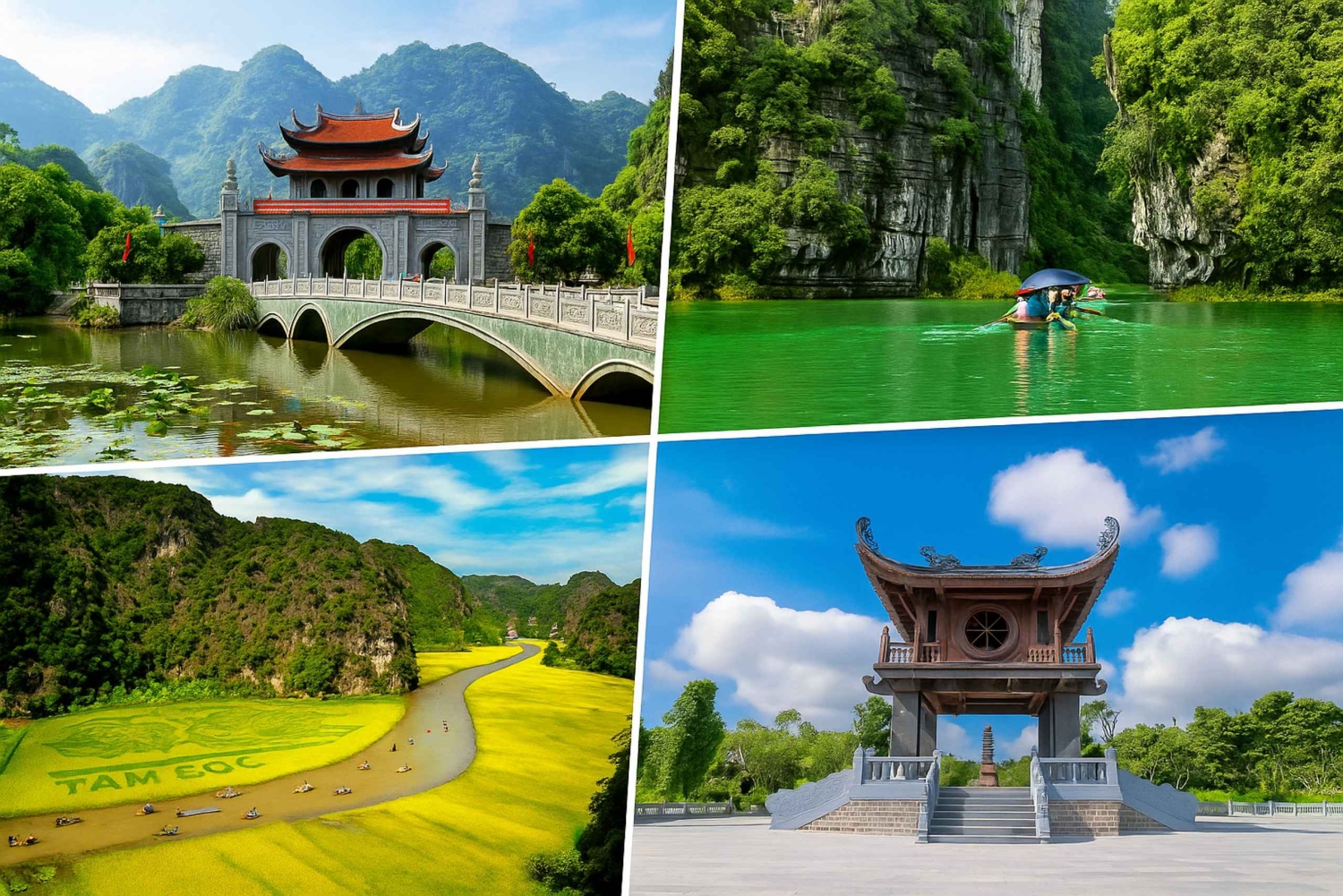 De Hanói: Ninh Binh Bai Dinh ou Hoa Lu, Trang An, Caverna Mua