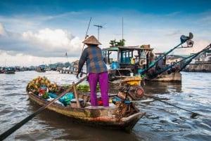 HCM: Mercado Flotante del Mekong de 2 días con cocina y paseo en bici