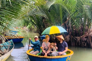 From Hoi An: Market Tour, Basket Boat Ride and Cooking Class