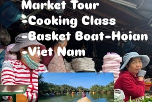 Desde Hoi An: tour por el mercado, paseo en barca y clase de cocina
