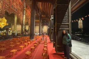Depuis Ninh Binh : cours de cuisine et visite de nuit de la pagode Bai Dinh