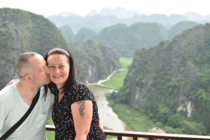 From Ninh Binh: Sunset tour: motorbike, tour guide, tickets