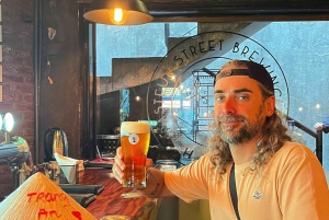 Tour gastronómico e de cerveja artesanal guiado com visita à Train Street