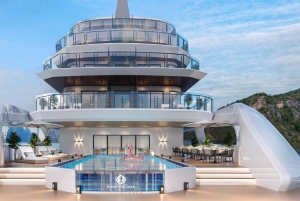 Baía de Ha Long: Cruzeiro de 6 estrelas com pernoita e caiaque à noite