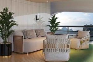 Baía de Ha Long: Cruzeiro de 6 estrelas com pernoita e caiaque à noite