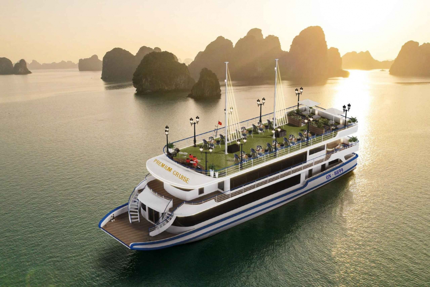 Ha Long Bay: Premium-Kreuzfahrt mit Mittagsbuffet und Sonnenuntergang...