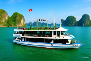 Une journée complète à Ha Long avec une voiture limousine et une croisière de luxe
