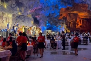 Ha Long: passeio privado pela Gruta Ngoc Long com espetáculo Pearl Dragon