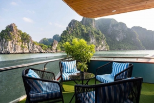 Crociera nella baia di Ha Long 3 giorni e 2 notti con cabina con balcone, grotte e isola