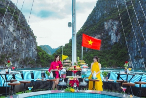 Desde Hanói: Crucero de lujo de 2 días por Ninh Binh y la bahía de Ha Long