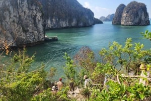 Hanói: crucero de lujo de 2 días por la bahía de Bai Tu Long, cuevas y kayak