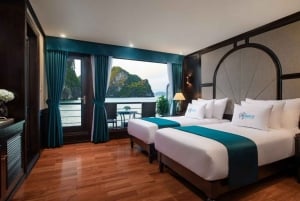 Hanoi : Croisière de luxe 5 étoiles de 3 jours à Ninh Binh et dans la baie d'HaLong